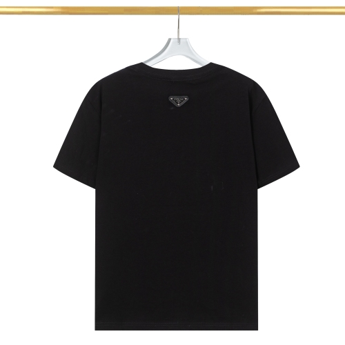 Summer New Unisex Simple Printed Cotton T-Shirt Black T2042#202458