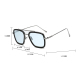 Flight Metal Texture Gradient Color Large Lenses Fashionable Versatile Travel Glasses 218