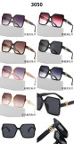 Pantos Gold Logo Decoration Large Gradient Lenses Fashionable Versatile Glasses 3050