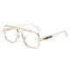LXN-EVO Minimalist Light-luxury Metal Texture Large Lens Trendy Glasses 95882