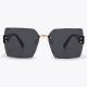 Graphy Borderless Gradient Color Large Lenses Fashionable Light-luxurious Sunglasses 3071