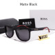 Simple Light-luxury Black Tone Large Lenses Fashion Glasses 7308