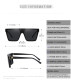 Minimalist Square Frame Gradient Color Large Lenses Fashionable Travel Glasses 1008