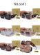Retro Light-luxury Square Frame Gradient Lens Fashion Travel Glasses 6691