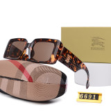 Retro Light-luxury Square Frame Gradient Lens Fashion Travel Glasses 6691