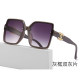 Pantos Gold Logo Decoration Large Gradient Lenses Fashionable Versatile Glasses 3050