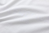 Summer New Unisex High-grade Fashion Jacquard Cotton T-shirt White T2069#202460