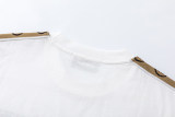 Summer New Unisex Fashion Versatile Letters Logo Embroidery Cotton T-shirt White T2062#202460