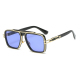 LXN-EVO Minimalist Light-luxury Metal Texture Large Lens Trendy Glasses 95882