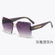 Graphy Borderless Gradient Color Large Lenses Fashionable Light-luxurious Sunglasses 3071