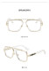 LXN-EVO Minimalist Light-luxury Metal Texture Large Lens Trendy Glasses 95882