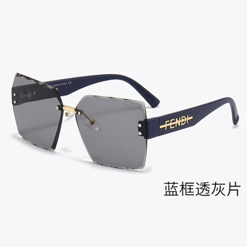 Graphy Borderless Gradient Color Large Lenses Fashionable Light-luxurious Sunglasses 3071