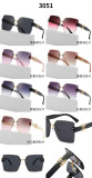 Pantos Borderless Large Gradient Lenses Trendy Fashionable Travel Glasses 3051