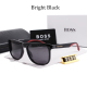 Simple Light-luxury Black Tone Large Lenses Fashion Glasses 7308
