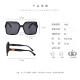 Pantos Gold Logo Decoration Large Gradient Lenses Fashionable Versatile Glasses 3050