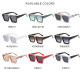 Evidence Metal Texture Gradient Color Large Lenses Fashionable Versatile Glasses 2592