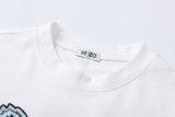Summer New Unisex Fashion Tiger Head Logo Embroidery Cotton T-shirt White T2037#202360