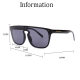 Waimea Square Integrated Solid Color Large Lenses Minimalist Stylish Travel Glasses 1082