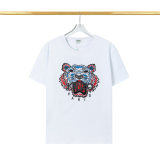 Summer New Unisex Fashion Tiger Logo Embroidery Loose Cotton Short-sleeved T-shirt White 12007#202363