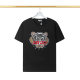 Summer New Unisex Fashion Tiger Logo Embroidery Loose Cotton Short-sleeved T-shirt Black 12008#202363