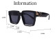 Millionaires Thick Gold Logo Decoration Gradient Lenses Fashionable Versatile Glasses 96008