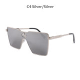 Cyclone Minimalist Light-luxury Metal Texture Gold Frame Solid Color Large Lens Fashion Glasses Z1700