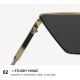 Cyclone Minimalist Light-luxury Metal Texture Gold Frame Solid Color Large Lens Fashion Glasses Z1700