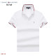 Men's Adult Simple Embroidered Logo Solid Color Cotton Short Sleeve Polo Shirt 8574