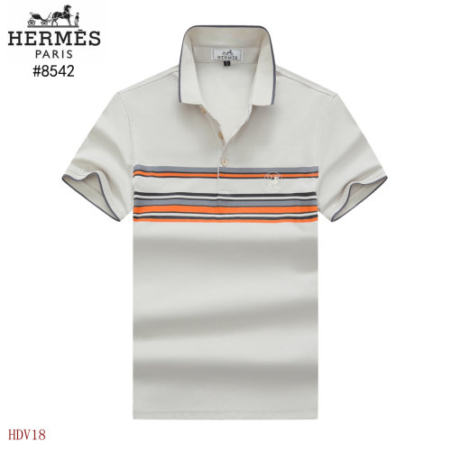 Men's Adult Fashion Multicolor Striped Cotton Short Sleeve Polo Shirt 8542