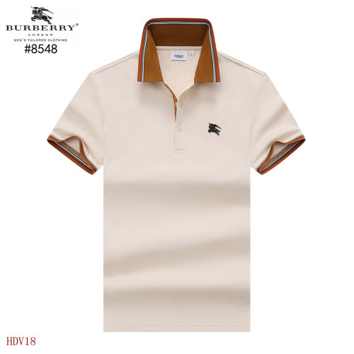 Men's Adult Simple Embroidered Logo Solid Color Cotton Short Sleeve Polo Shirt 8548