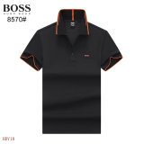 Men's Adult Simple Solid Color Cotton Short Sleeve Polo Shirt 8570