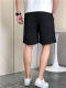 Men's Simple Printed Casual Athletic Shorts Black LR-8251