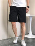 Men's Simple Printed Casual Athletic Shorts Black LR-8251