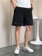 Men's Simple Printed Casual Athletic Shorts Black LR-8251