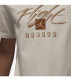 Men's Adult Fashion Print Cotton Casual Short Sleeve T-Shirt White FB-7400