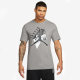 Men's Adult Fashion Print Cotton Casual Short Sleeve T-Shirt Gray FW-2458