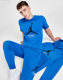 Men's Adult Fashion Print Cotton Casual Short Sleeve T-Shirt Blue FW-5558