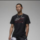 Men's Adult Fashion Print Cotton Casual Short Sleeve T-Shirt Black FN-3715