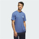 S Camp Story Letter Print Athletic Short Sleeve T Shirt Blue IM-4633