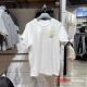 Summer Adult Men's Simple Printed Cotton Short Sleeve T-Shirt White IJ-0981