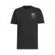 Summer Adult Men's Simple Printed Cotton Short Sleeve T-Shirt Black IJ-0981