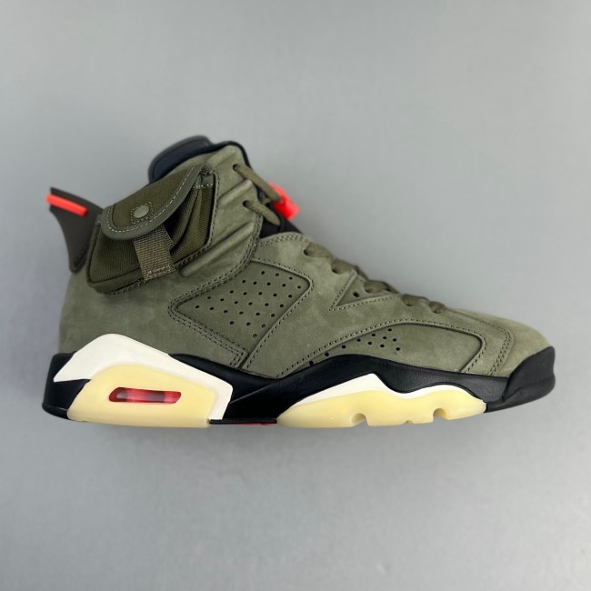 Top Original Travis Scott x Air Jordan 6 Medium Olive