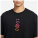 Summer Men's Adult Simple Printed Cotton Casual Short Sleeve T-Shirt Black FJ-7227