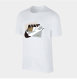Summer Men's Adult Simple Printed Cotton Casual Short Sleeve T-Shirt White FW-2456