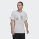 Summer Men's Adult Simple Printed Cotton Casual Short Sleeve T-Shirt White FD-2378