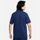 Summer Men's Adult Simple Printed Casual Short Sleeve T-Shirt Dark Blue FB-5513