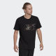 Summer Men's Adult Simple Printed Cotton Casual Short Sleeve T-Shirt Black FD-2378