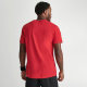 Summer Men's Adult Simple Printed Cotton Casual Short Sleeve T-Shirt Red DZ-2681