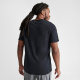 Summer Men's Adult Simple Printed Cotton Casual Short Sleeve T-Shirt Black DZ-2681