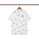 Summer Men's Full Printed LOGO Cotton Casual Short-Sleeved Polo Shirt White P100